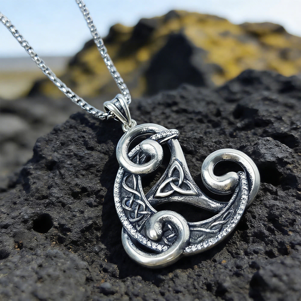 WorldNorse Antike keltische Spiral- Triquetra Halskette - image 2