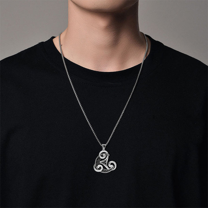 WorldNorse Antike keltische Spiral- Triquetra Halskette - image 1