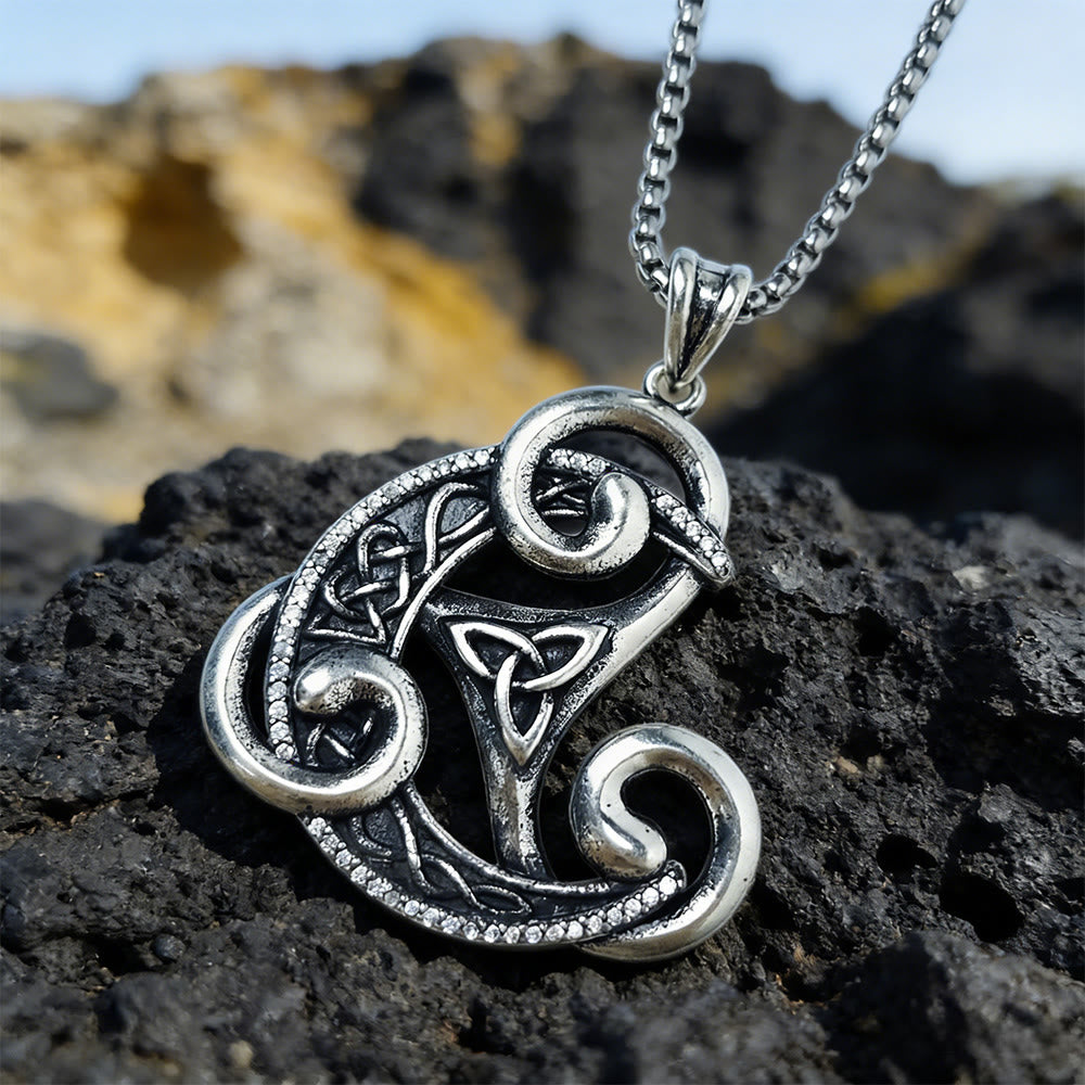 WorldNorse Antike keltische Spiral- Triquetra Halskette - Triquetra - image 0