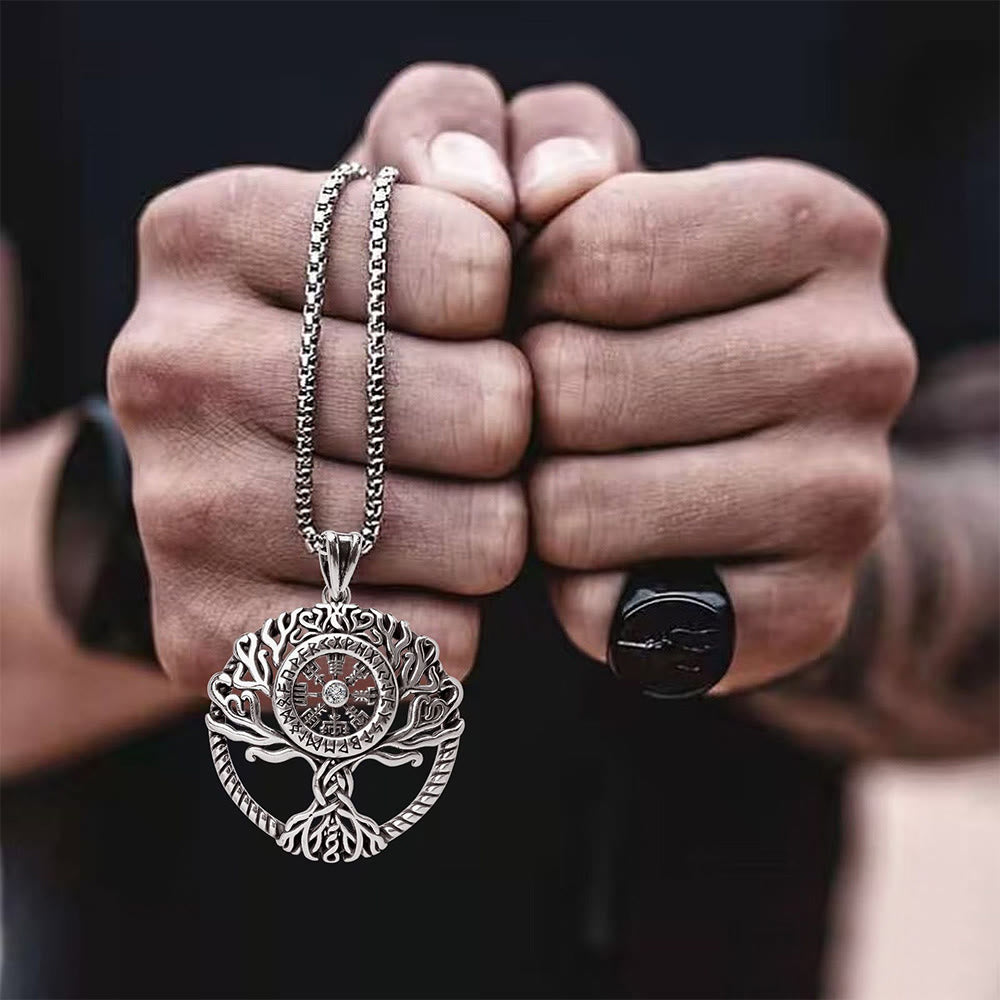 WorldNorse Vegvisir Rune Yggdrasil Halskette - image 1