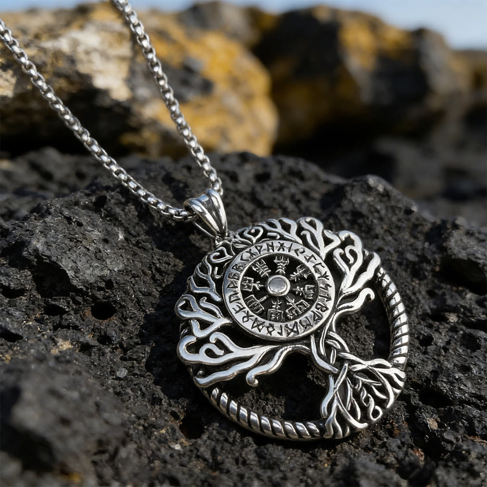 WorldNorse Vegvisir Rune Yggdrasil Halskette - image 3