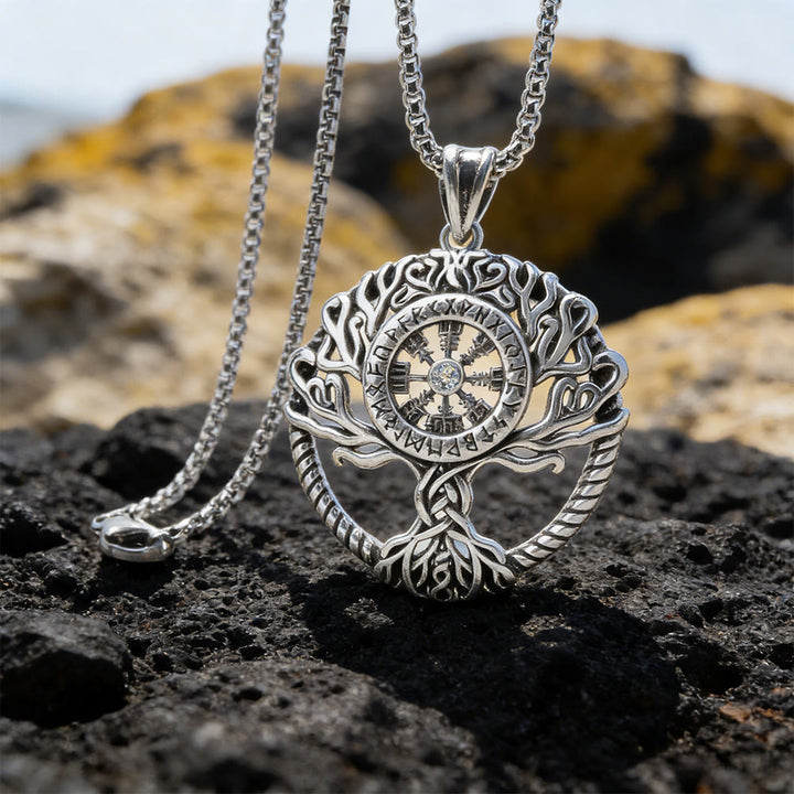 WorldNorse Vegvisir Rune Yggdrasil Halskette - image 2
