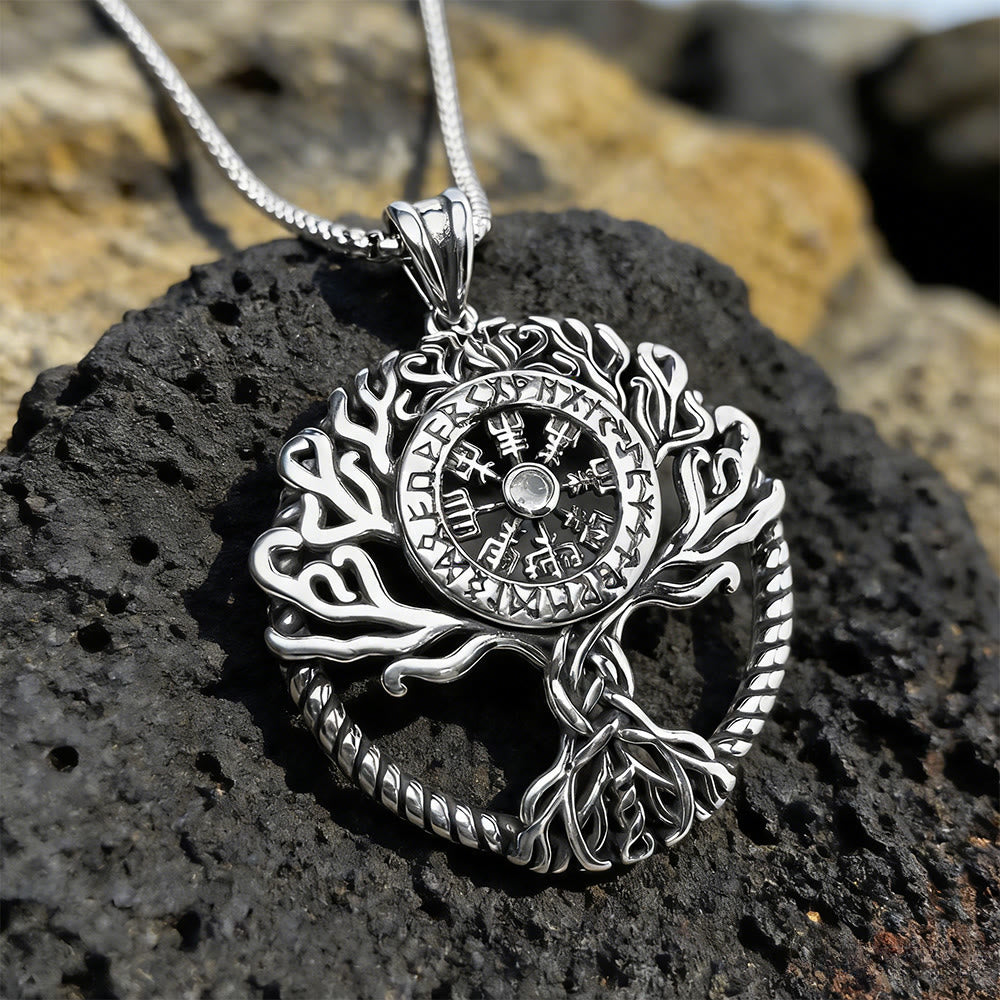 WorldNorse Vegvisir Rune Yggdrasil Halskette - Yggdrasil - image 0