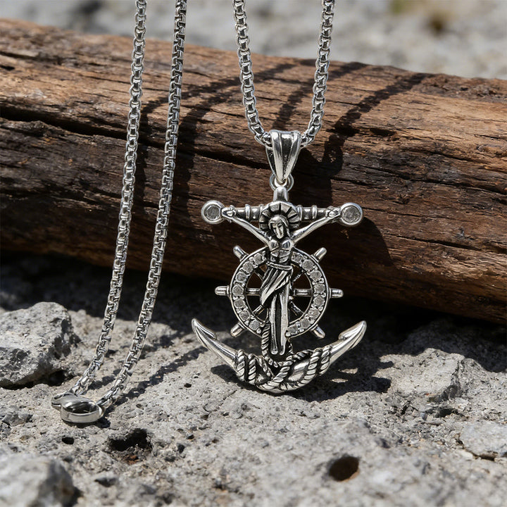 WorldNorse Nautical Crux Ankerrad-Halskette - image 2