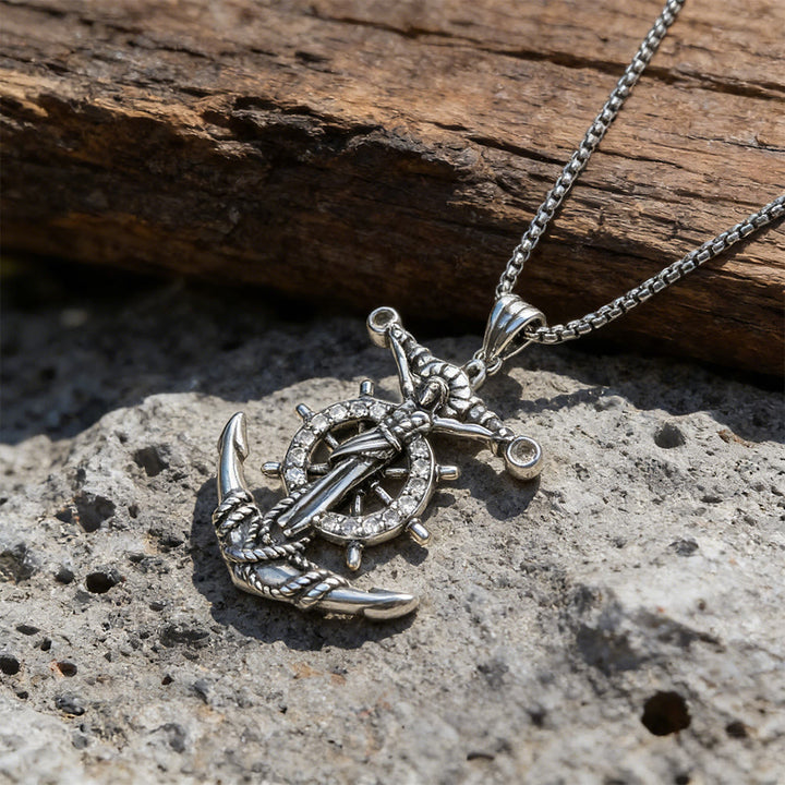 WorldNorse Nautical Crux Ankerrad-Halskette - image 3