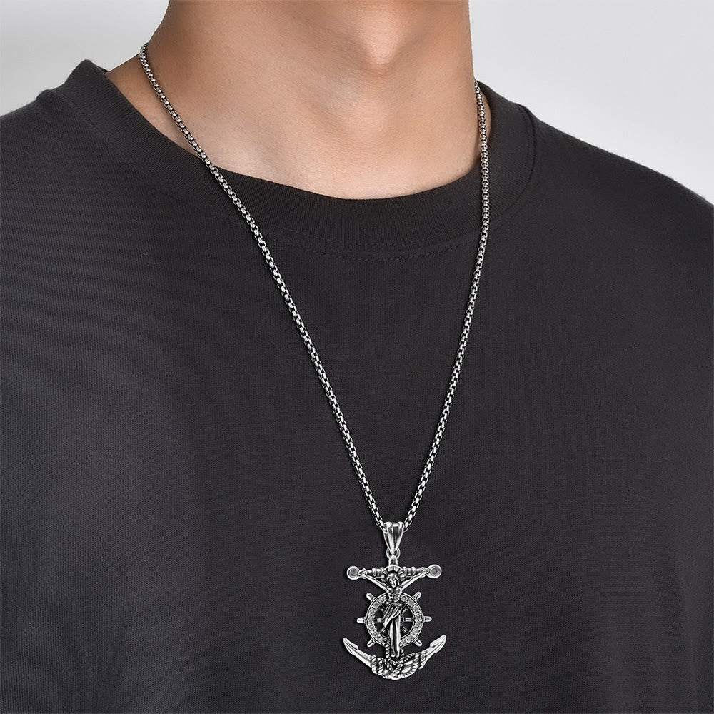 WorldNorse Nautical Crux Ankerrad-Halskette - image 4