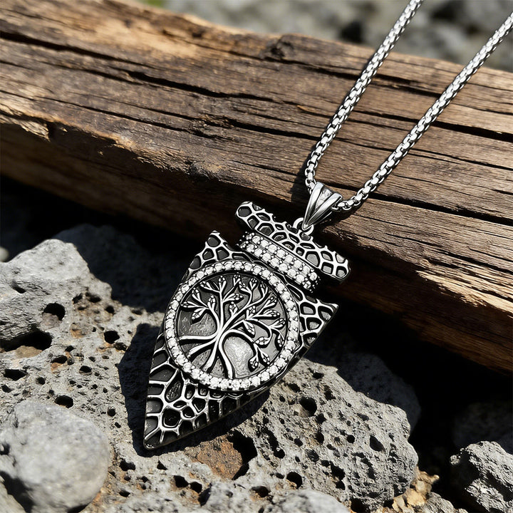 WorldNorse Geschmiedete Schuppen- Yggdrasil Schild-Halskette - image 3