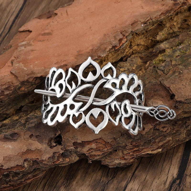 WorldNorse Heartleaf Keltischer Knoten Hairpin - Blume - image 0