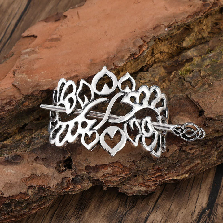 WorldNorse Heartleaf Keltischer Knoten Hairpin - Blume - image 0