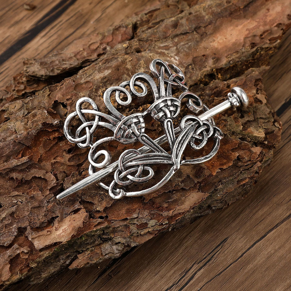 WorldNorse Vintage Celtic Vine Knot Hairpin - Runden - image 1