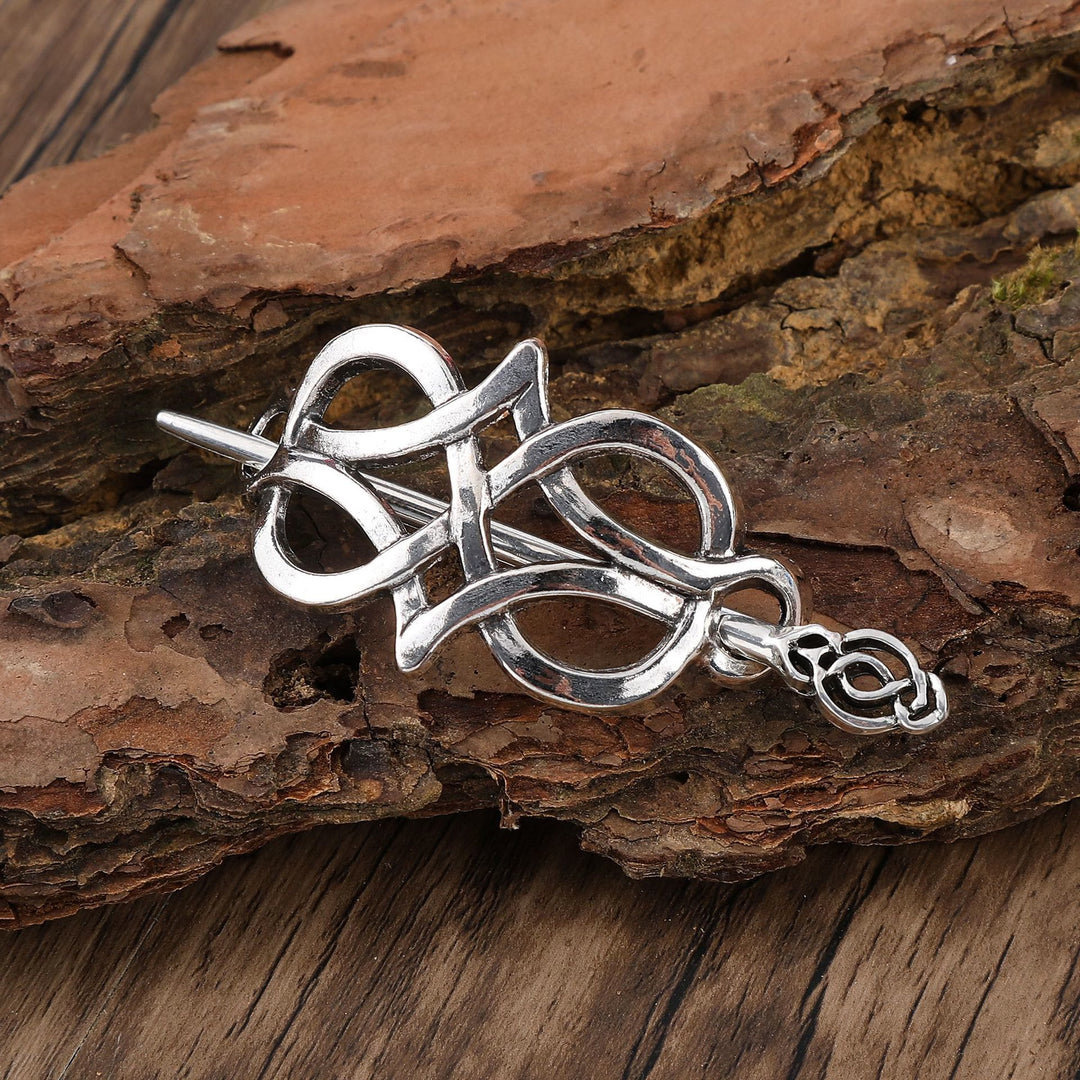 WorldNorse Infinity Interlace Knot Hairpin - Blume - image 0