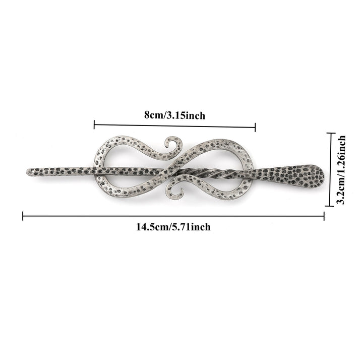 WorldNorse Nordic Textured Infinity Knot Hairpin - image 4