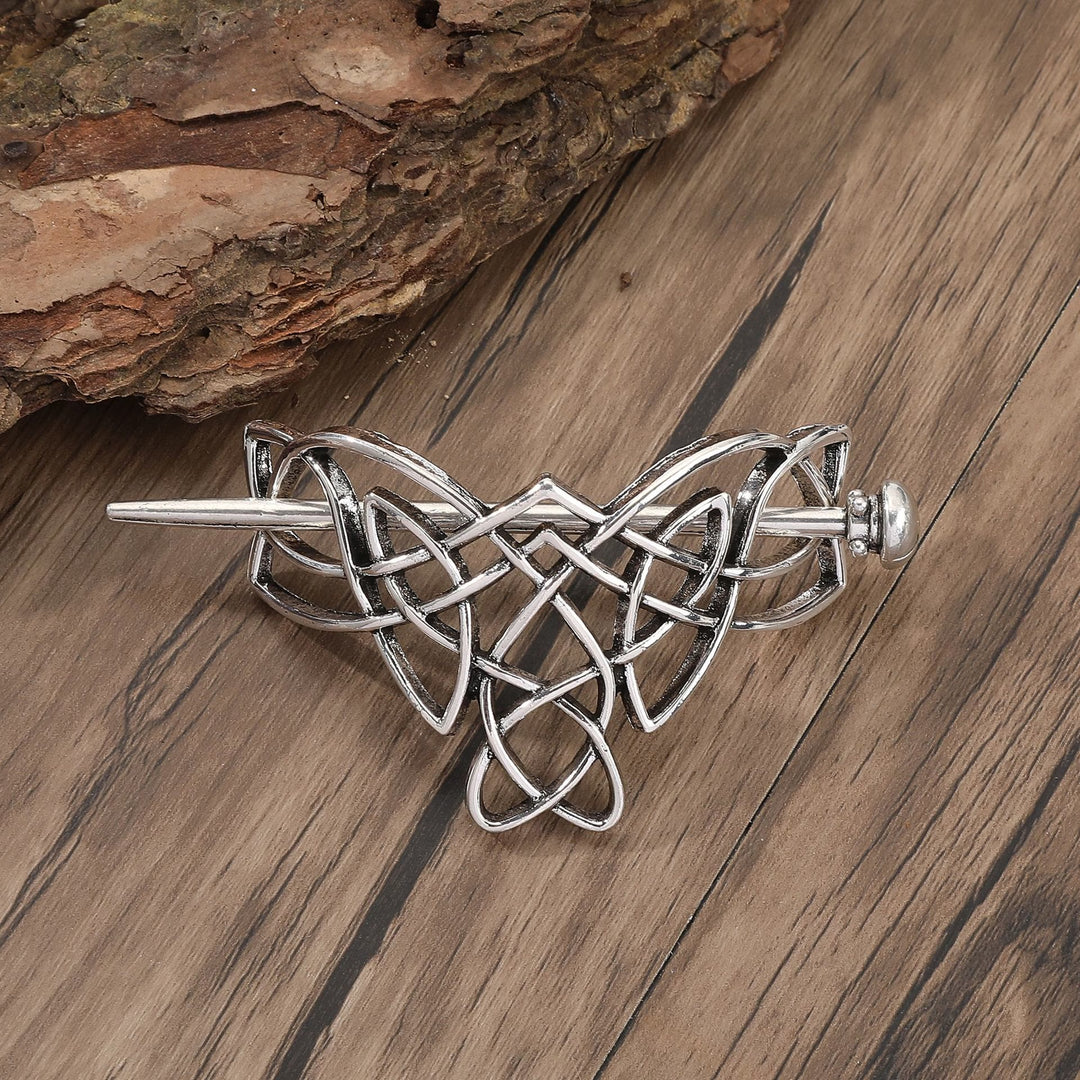 WorldNorse Viking Keltischer Knoten Weave Hairpin - Runden - image 0