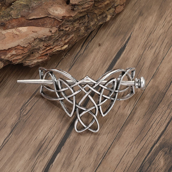 WorldNorse Viking Keltischer Knoten Weave Hairpin - Runden - image 0
