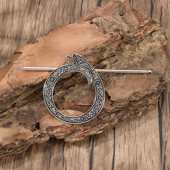WorldNorse Nordischer Drache Celtic Weave Hairpin - Nordischer Drache - image 0