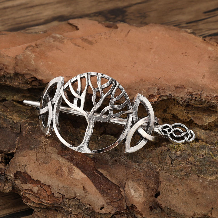WorldNorse Baum des Lebens Triquetra Haarnadel - Blume - image 1