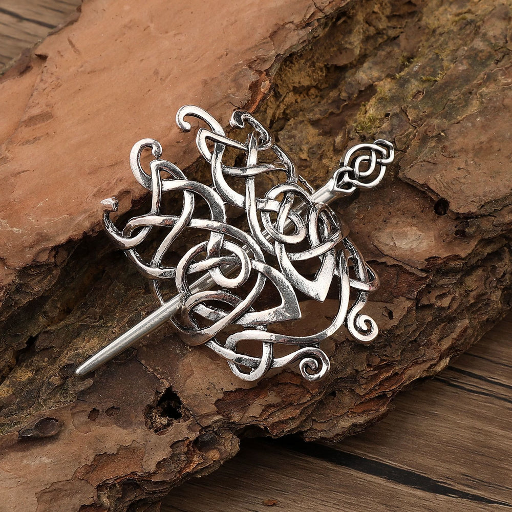 WorldNorse Keltischer Knoten Vine Hairpin - Blume - image 1