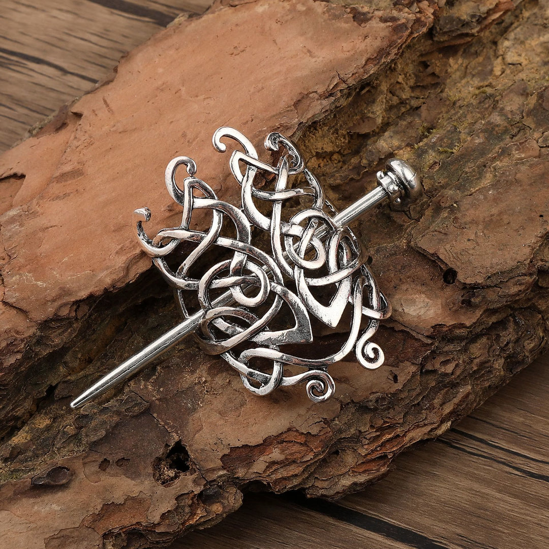 WorldNorse Keltischer Knoten Vine Hairpin - Runden - image 0