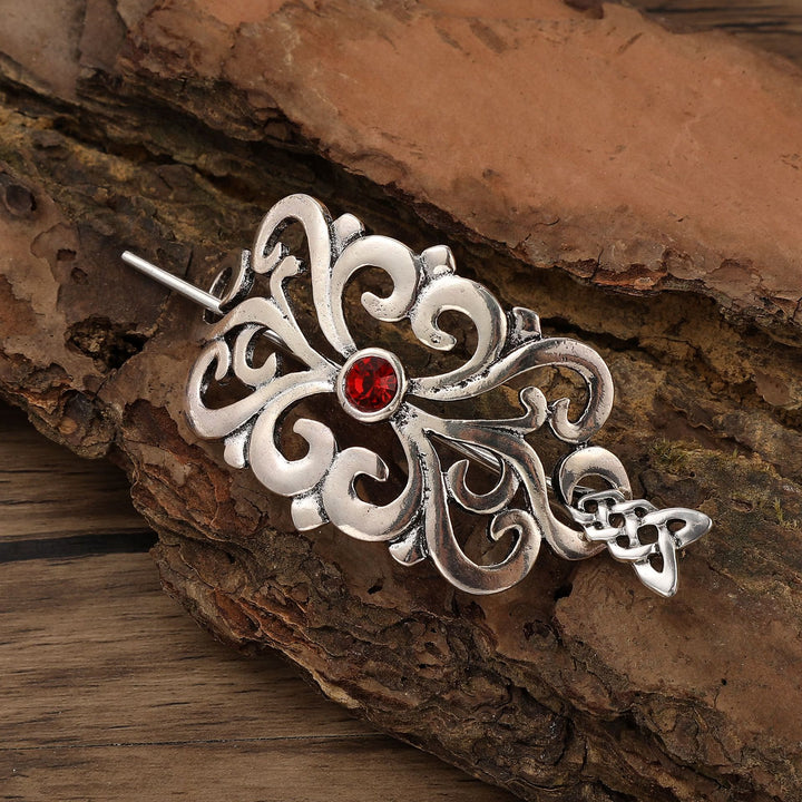 WorldNorse Viking Ornate Gemstone Hairpin - Rot - Knoten - image 6