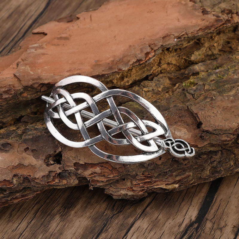 WorldNorse Nordic Oval Keltischer Knoten Hairpin - Blume - image 2