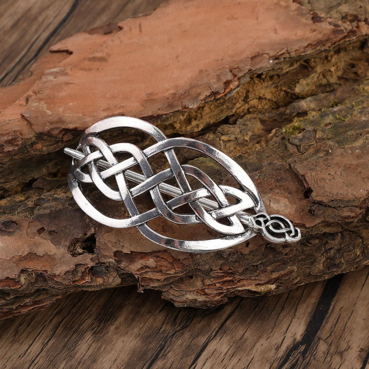 WorldNorse Nordic Oval Keltischer Knoten Hairpin - Blume - image 2