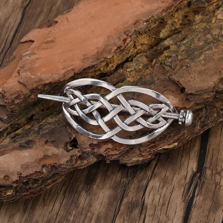 WorldNorse Nordic Oval Keltischer Knoten Hairpin - Runden - image 1