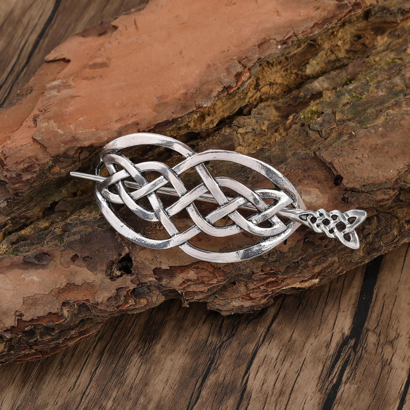 WorldNorse Nordic Oval Keltischer Knoten Hairpin - Knoten - image 0