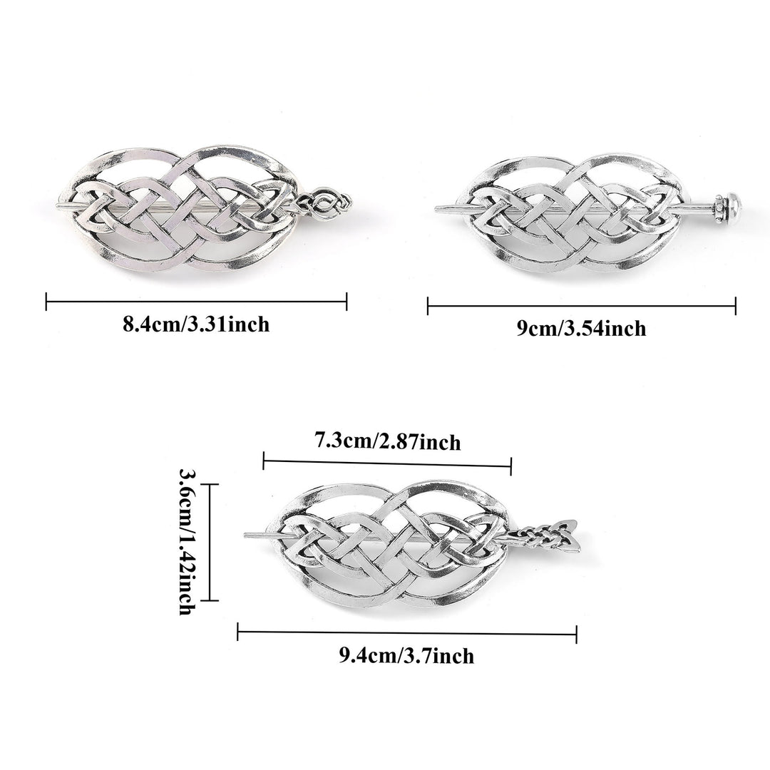 WorldNorse Nordic Oval Keltischer Knoten Hairpin - image 3
