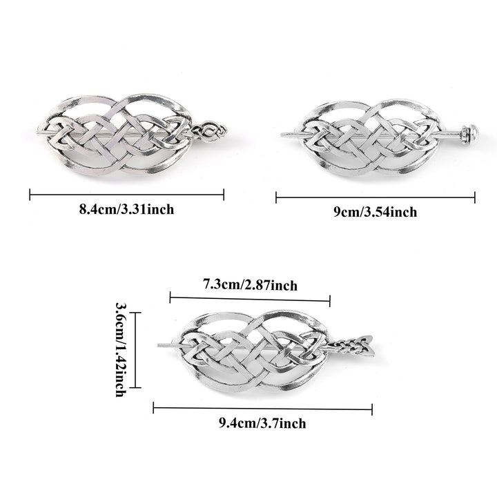 WorldNorse Nordic Oval Keltischer Knoten Hairpin - image 3