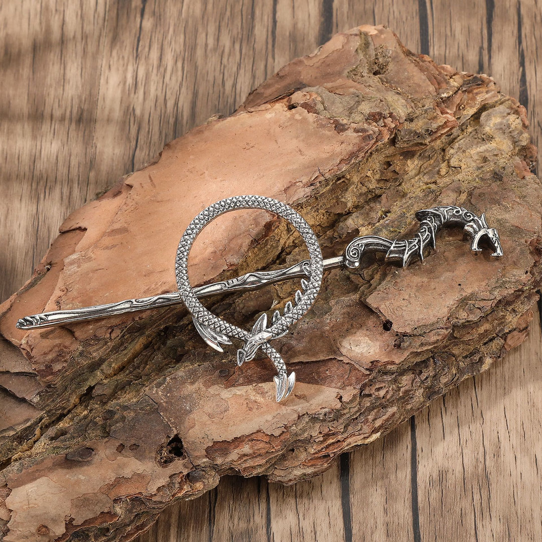 WorldNorse Viking Ancient Dragon Knot Hairpin - Nordischer Drache - image 0