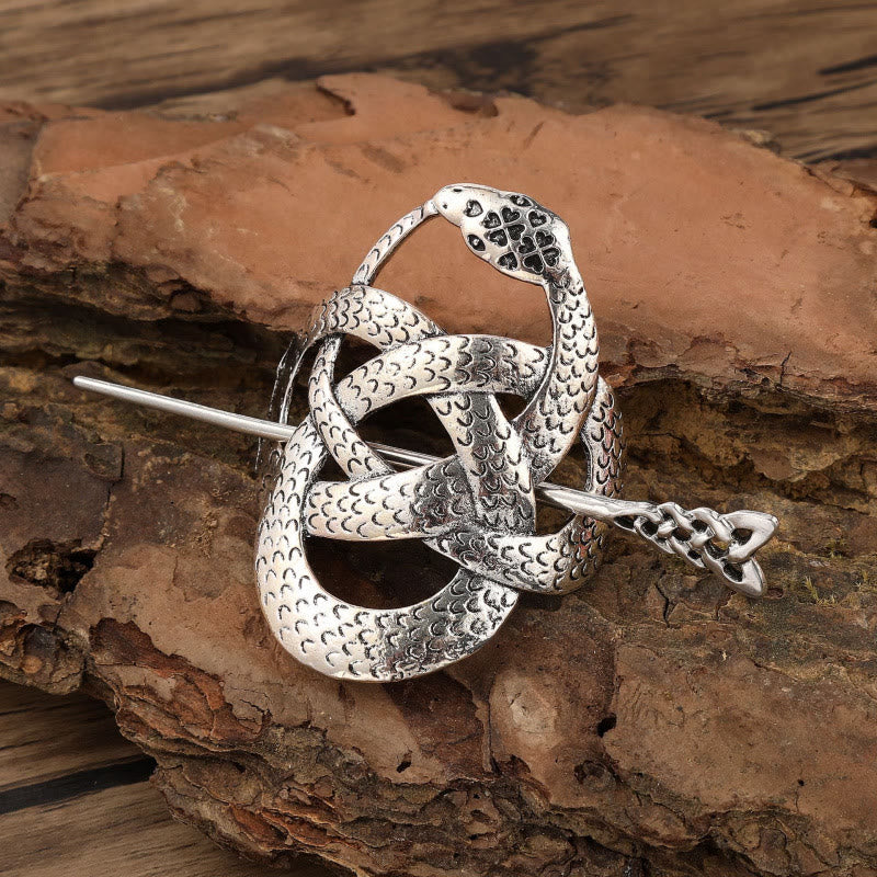 WorldNorse Viking Coiled Serpent Knot Hairpin - Knoten - image 0