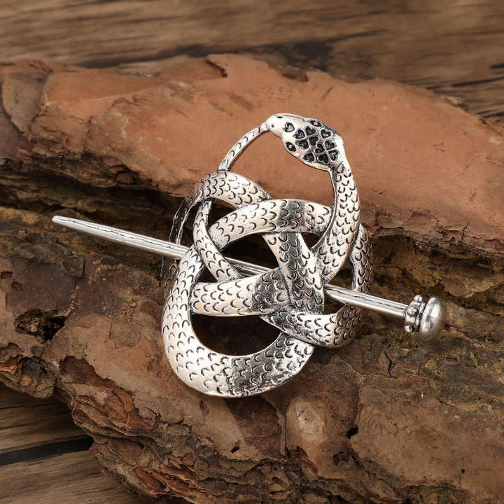 WorldNorse Viking Coiled Serpent Knot Hairpin - Runden - image 1