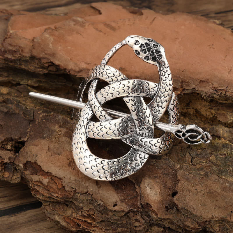 WorldNorse Viking Coiled Serpent Knot Hairpin - Blume - image 2