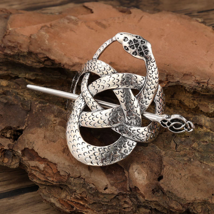 WorldNorse Viking Coiled Serpent Knot Hairpin - Blume - image 2