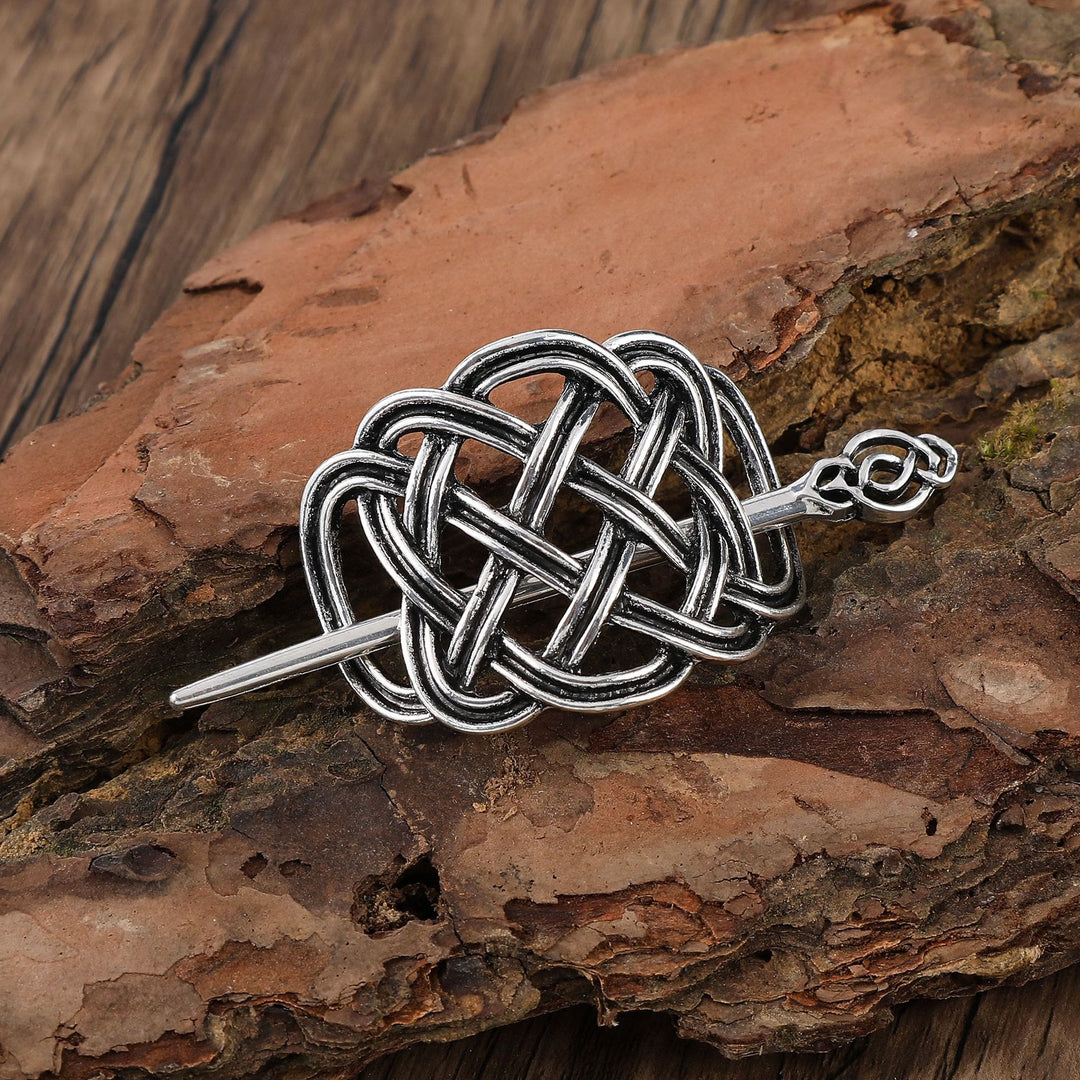 WorldNorse Interlace Keltischer Knoten Weave Hairpin - Blume - image 0