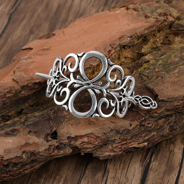 WorldNorse Nordic Floral Scrollwork Hairpin - Blume - image 2