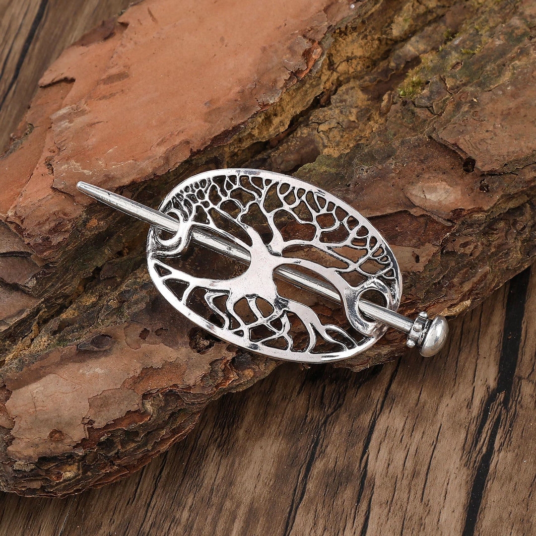 WorldNorse Rooted Yggdrasil Baum des Lebens Haarnadel - Runden - image 1