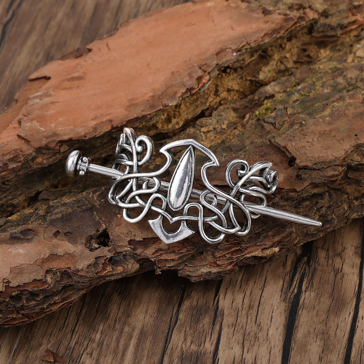 WorldNorse Norse Dewdrop Interlace Hairpin - Runden - image 1