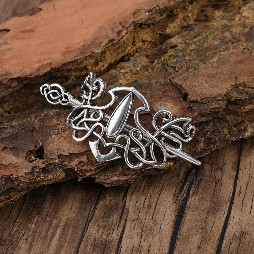 WorldNorse Norse Dewdrop Interlace Hairpin - Blume - image 0