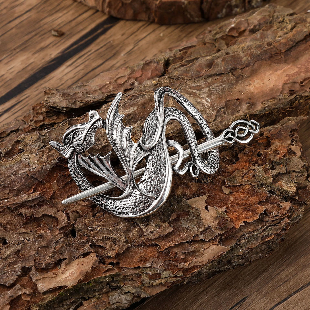 WorldNorse Viking Nordischer Drache Knot Hairpin - Blume - image 0