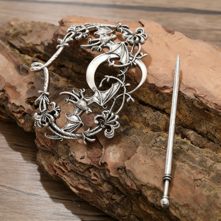 WorldNorse Norse Gothic Moon Bat Hairpin - image 4