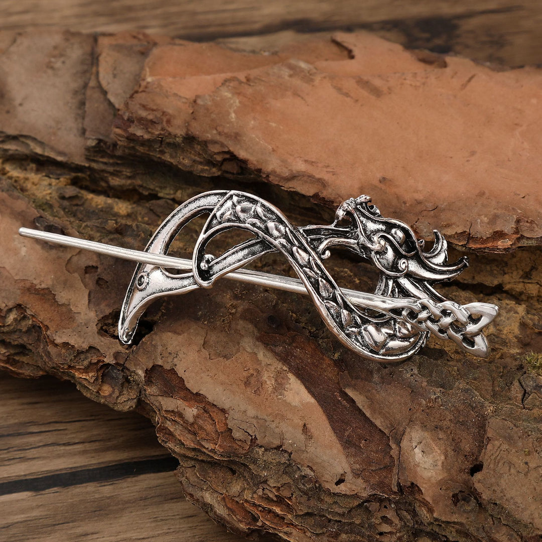 WorldNorse Viking Dragon Head Knot Hairpin - Knoten - image 0