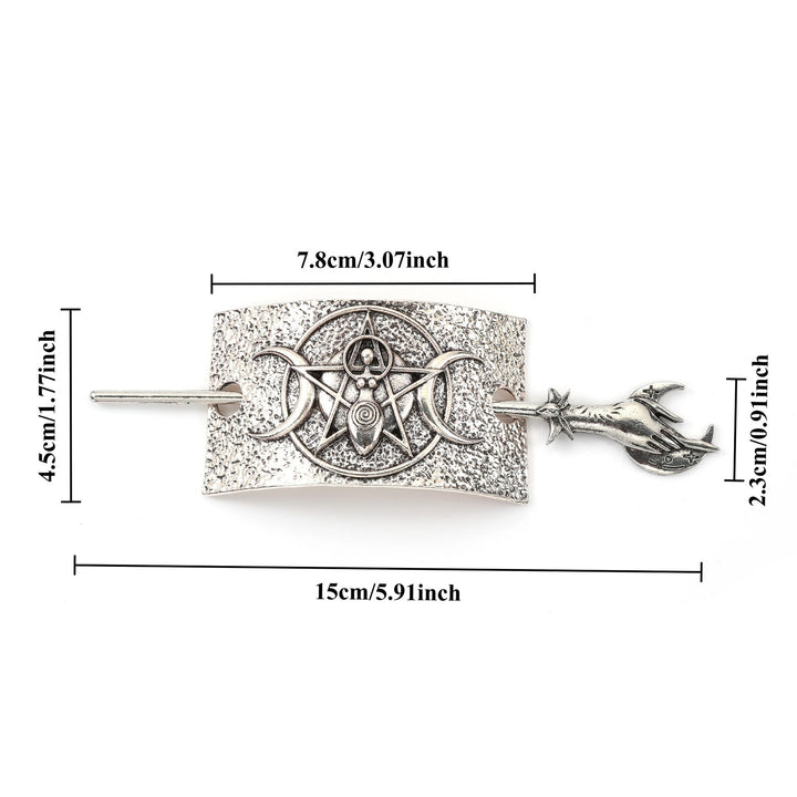 WorldNorse Hirsch Pentakel Halbmond Göttin Haarnadel - image 3