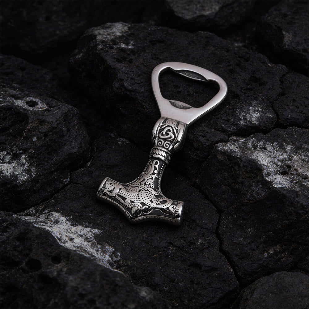 WorldNorse Viking Thors Hammer Flaschenöffner - Silber - image 7