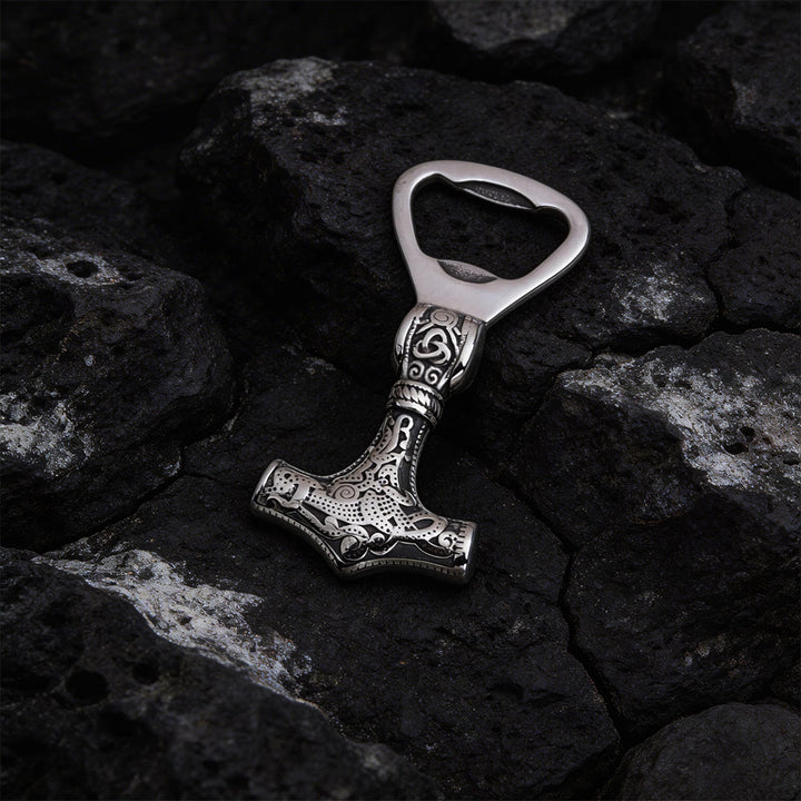 WorldNorse Viking Thors Hammer Flaschenöffner - Silber - image 7