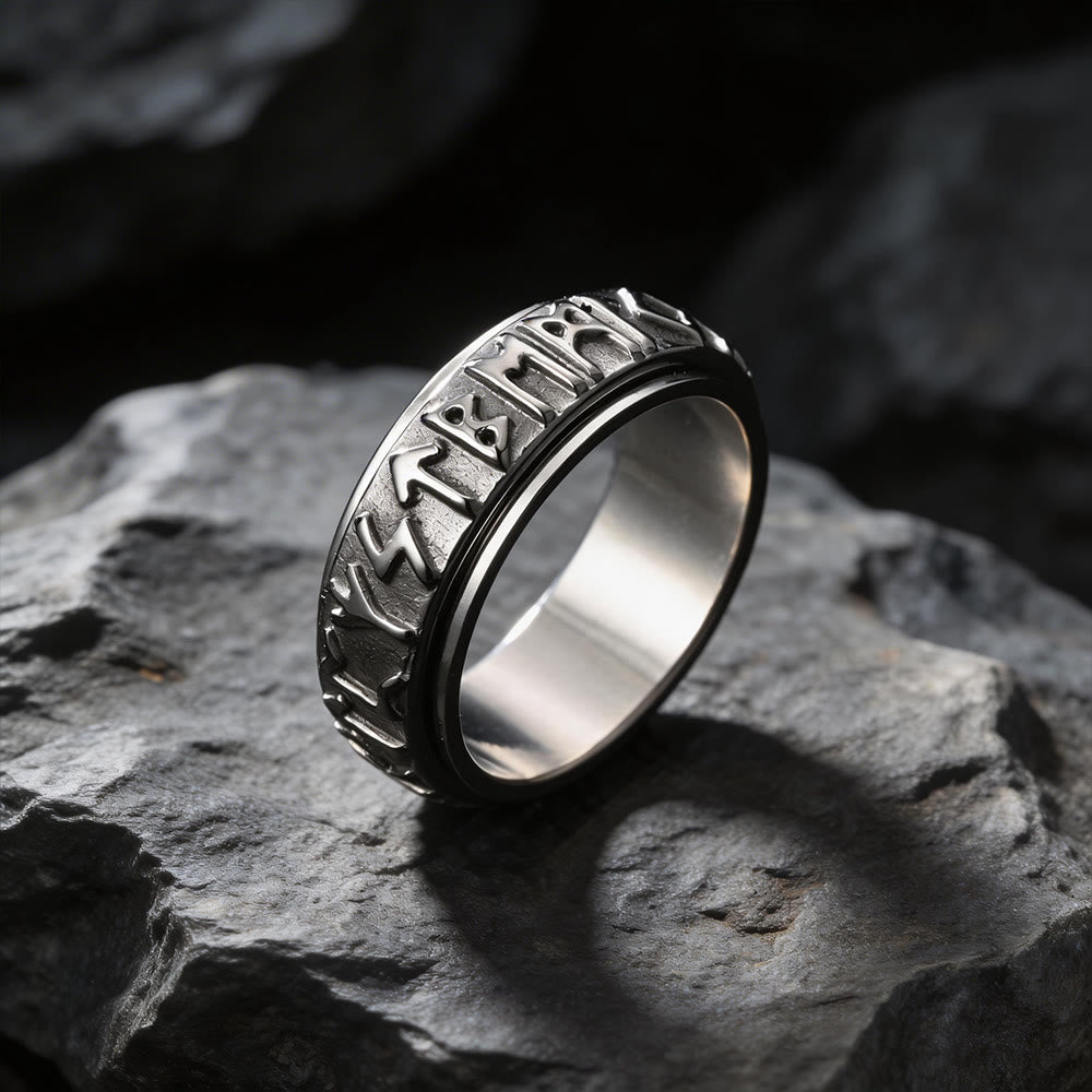 WorldNorse Klassischer nordischer Runen-Drehring - Style C#Silver - US 12 - image 13