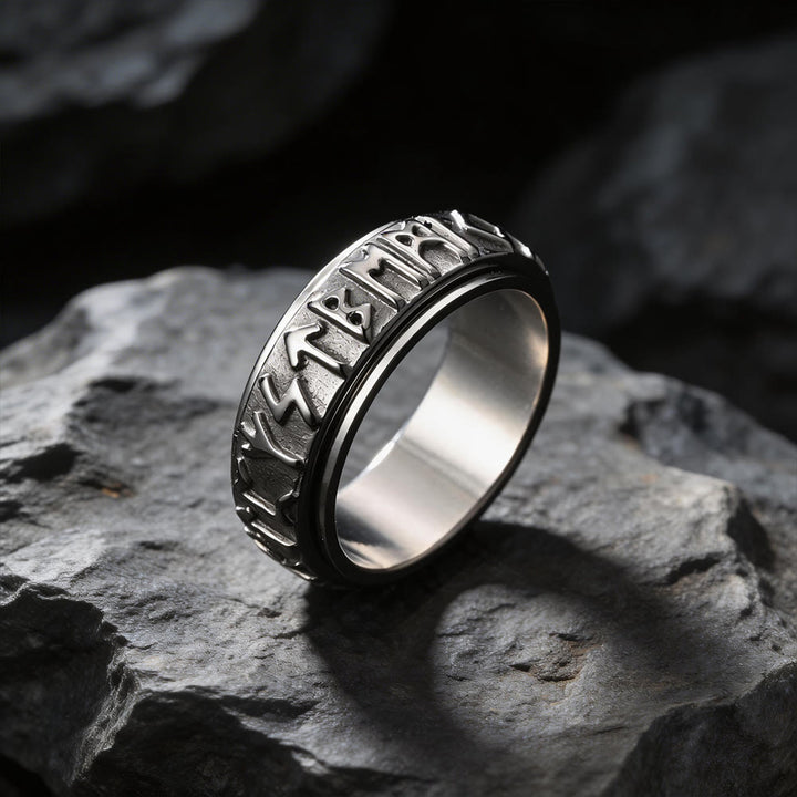 WorldNorse Klassischer nordischer Runen-Drehring - Style C#Silver - US 12 - image 13