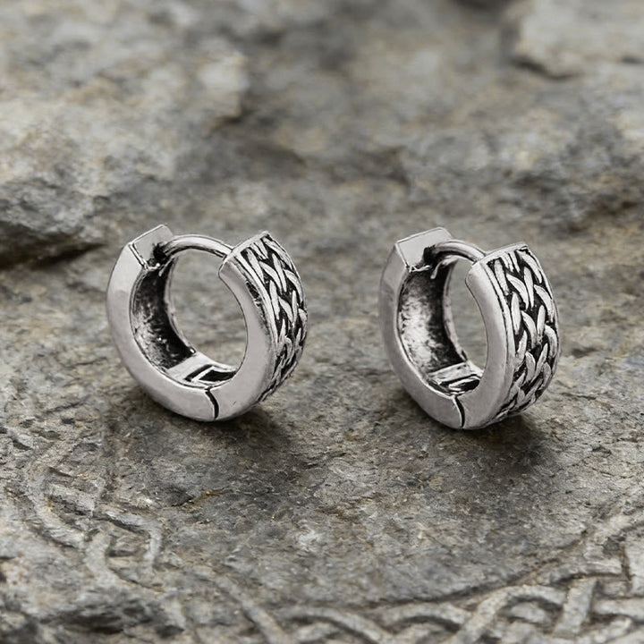 WorldNorse Celtic Braid Vintage Huggie Ohrringe - image 2