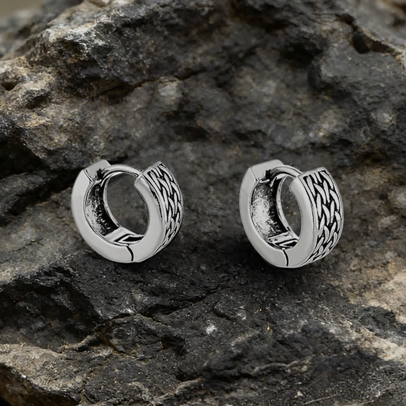 WorldNorse Celtic Braid Vintage Huggie Ohrringe - image 3