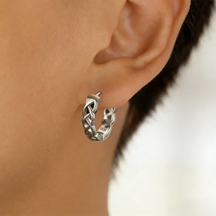 WorldNorse Keltischer Knoten Braided Hoop Earrings - image 4